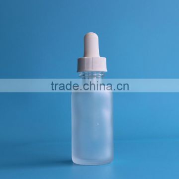 1oz frosted glass bottle with dropper