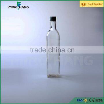 60ml transparent recycled cooking oil glass bottle