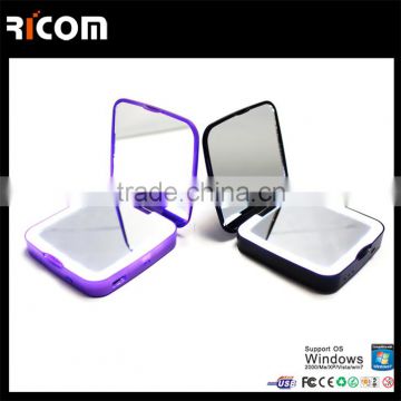 mirror power bank lady make up 3000mah mobile power bank