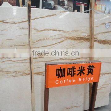 coffee beige polished yellow marble