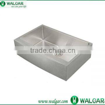 Hand made rectangle stainless steel kitchen sink