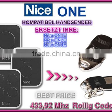 Aftermarket for Nice remote ON1E,ON2E,ON4E 433,92MHZ Rolling code compatible remote