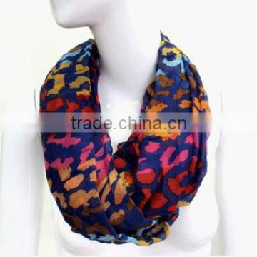 Mixed Color Leopard Infinity Scarf