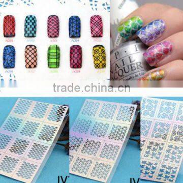 Design Creative Templates Nail Art Stencil Nail Stickers Fashion Style Accessory                        
                                                Quality Choice