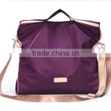 purple nylon casual lady's fashion bag