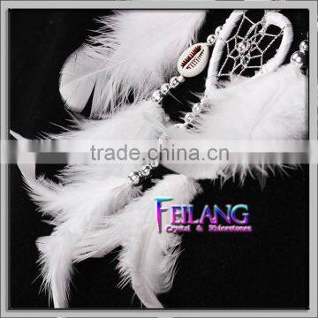 Double Love Heart Dream Catchers With Feathers Wall or Car Hanging Ornament Dceor photo-2