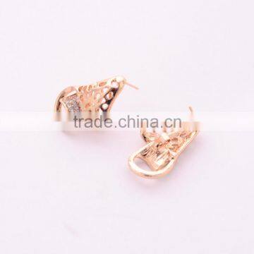 African Style Fairy Flower Shaped Hollow Jewelry Set Golden Crystal Jewelry Set Bridal Wedding Accessories photo-4