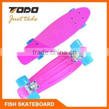 New style 7 plies Canadian maple skateboard,abec-7 bearings mini cruiser fish skateboard