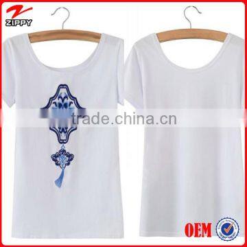Water Printing T-shirts Wholesale Lady T-shirt for Lady Tshirt Chinese Tshirts Supplier on