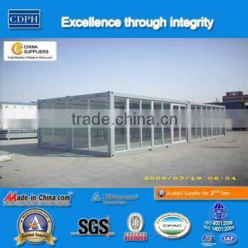 ISO movable container house with glass wall for exhibition