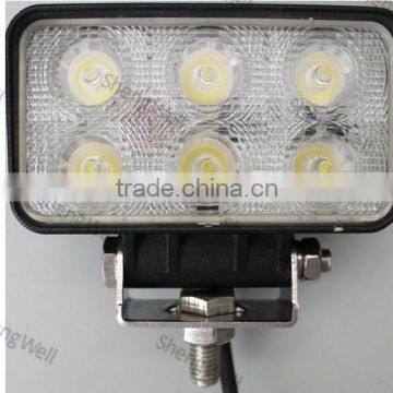 18W 9--32V Rectangle LED working light 3.5" IP67 factory directly Epistar led work light 18w led work light