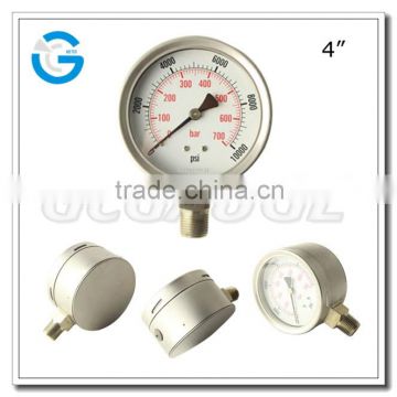 High quality stainless steel bourdon tube safety pattern manometer