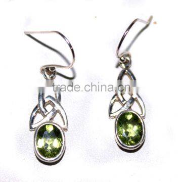 Green Amethyst 925 Sterling Silver Earring Pair Jewellery