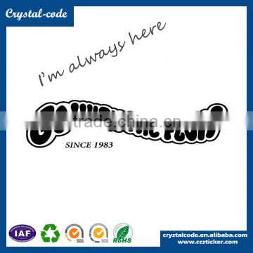 Logo printing brand name waterproof logo sticker