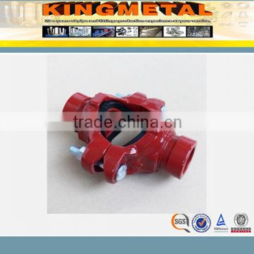 FM approved ductile iron painted roll grooved cross