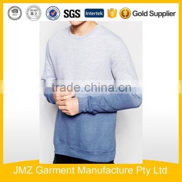 new fashion men cotton sweatshirt in dip dye