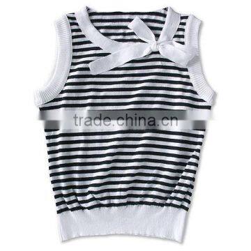 Ladies Stripe Sweater Vest