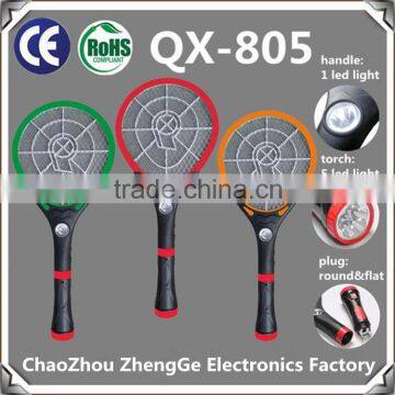 QX805-1 mosquito killer mosquito swatter rechargeable mosquito bat killer torch 5+1