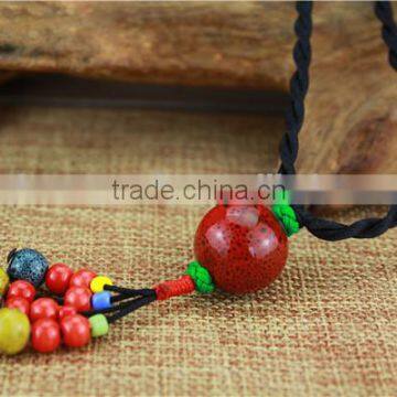 Red bead jewelry Necklace