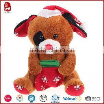 Wholesale Custom Plush toy Bear with Boots Christmas Animated Plush