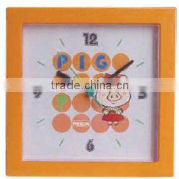 2014 plastic gift Wall Clock promotional Artistic plastic square Quartz Wall Clock