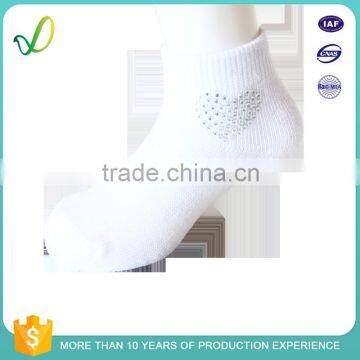 Comfortable Girls Without Elastic Plain White Wholesale Prices Socks