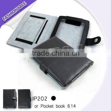 Book style PU leather phone case for Pocket Book 614 e-Reader