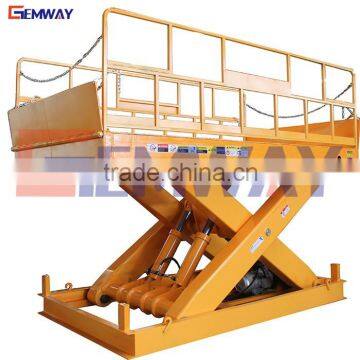 Heavy duty electric hydraulic scissor lift table for cargo