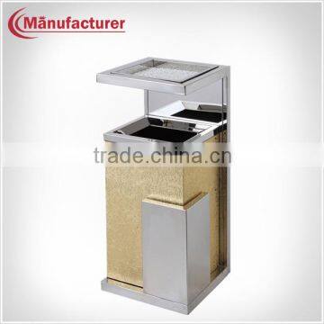 Indoor Stainless Steel Recycle Bin with Ashtray for Bathroom