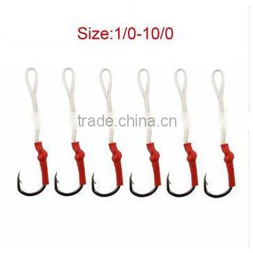 Jigging Fishing Hook with PE Line 1/0-10/0 Stainless Steel Jigging Assist Hooks