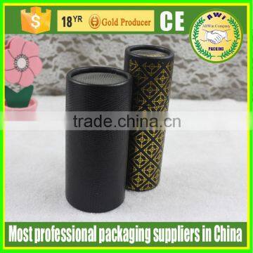 fashion custom printed logo black paper tube packaging