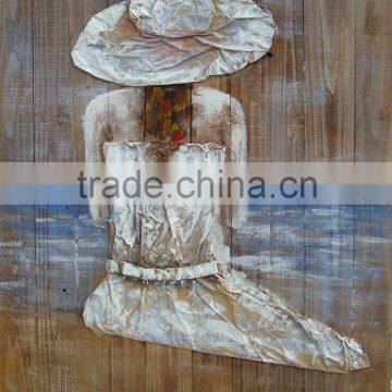 Hot Selling Home Decor Wall Art Handpainted Wooden Nude Oil Painting