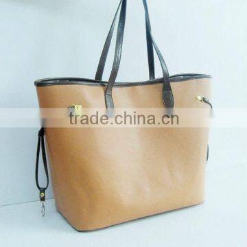 PVC leather shopping bag for lady