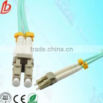 10Gb multimode 50/125 OM3 coring LC Aqua duplex fiber optic patch cord/patch cable/patch lead