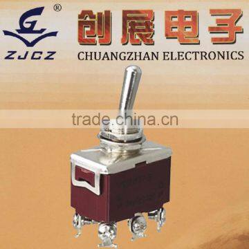 15A ON-OFF-ON momentary toggle switch,toggle switches with metal shake handle