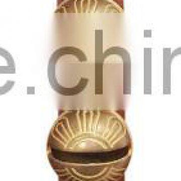 Sleigh Bell With Leather Strap Handing on the Door for Christmas Decoration