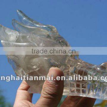 Quartz Natural Smoky Rock Crystal Carved Dragon Crystal Skull Crystal Healing