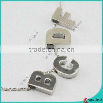 Ladies Silver 26 Letters Charm Link Chain Necklace photo-2
