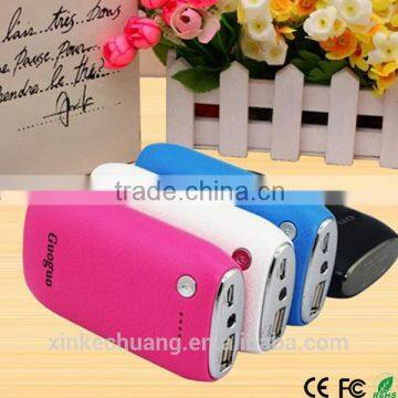 Guoguo High Quality Fast Charging Colorful LED Torch Portable 4000mAh Power Bank for Iphone,samsung