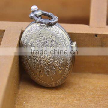 Antique small oval quartz pocket watch necklace watch