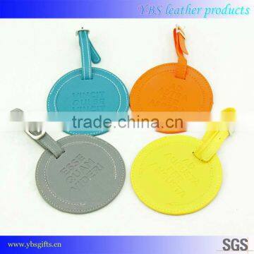 Leather Round Luggage Tag for Colors Choice