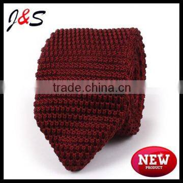 fashion mens dark rosewood maroon pointed knit tieKT029