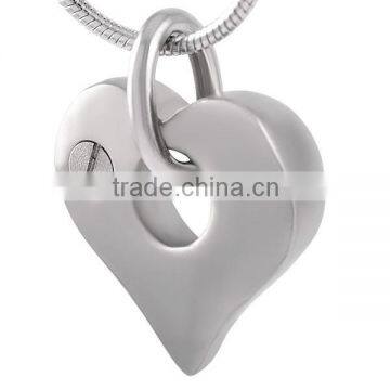 SRP8238 Engravable Blank Necklace Cremation Jewelry Keepsakes High Polish Hollow Heart Stainless Steel Cremation Urn Pendant photo-4