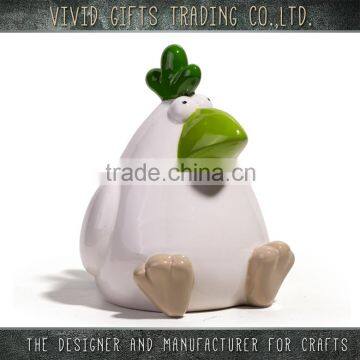 Porcelain Ceramic cock sitting decoration home