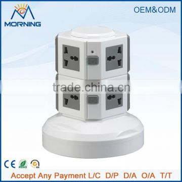 ME-S2 Cube socket vertical stip lug plate socket/coloured sockets and switches with overload protection+4 usb 5 meter power line