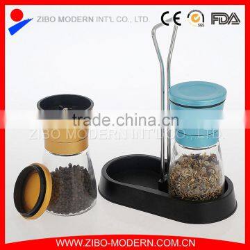 2pc Colored Metal Lid Salt and Pepper Mill Set photo-3