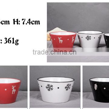 Hot Sale Multicolor Christmas Bowl Rice Bowl Ceramics Bowl for Restaurant,Hotel and Home