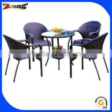 ZT-1010CT Aluminum rattan dining table chair