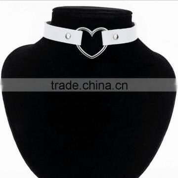 Soft leather Collar Necklace women short clavicle Necklace