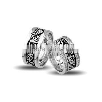 925K Sterling Silver Wedding Band His Her High Newest Model Handmade Ring BSVYS049